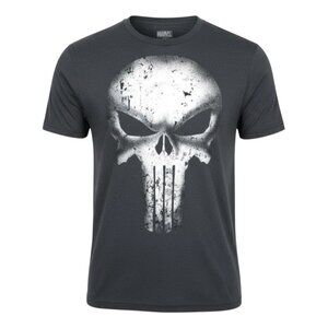 Marvel Men's M The Punisher Skull Gray Short Sleeve T-Shirt Marvel Vigilante